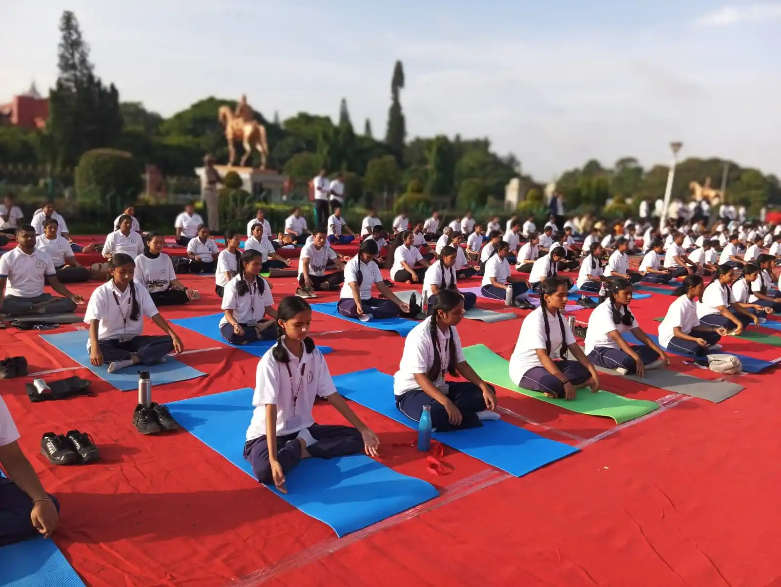 Grand International Yoga day at Vidhanasoudha