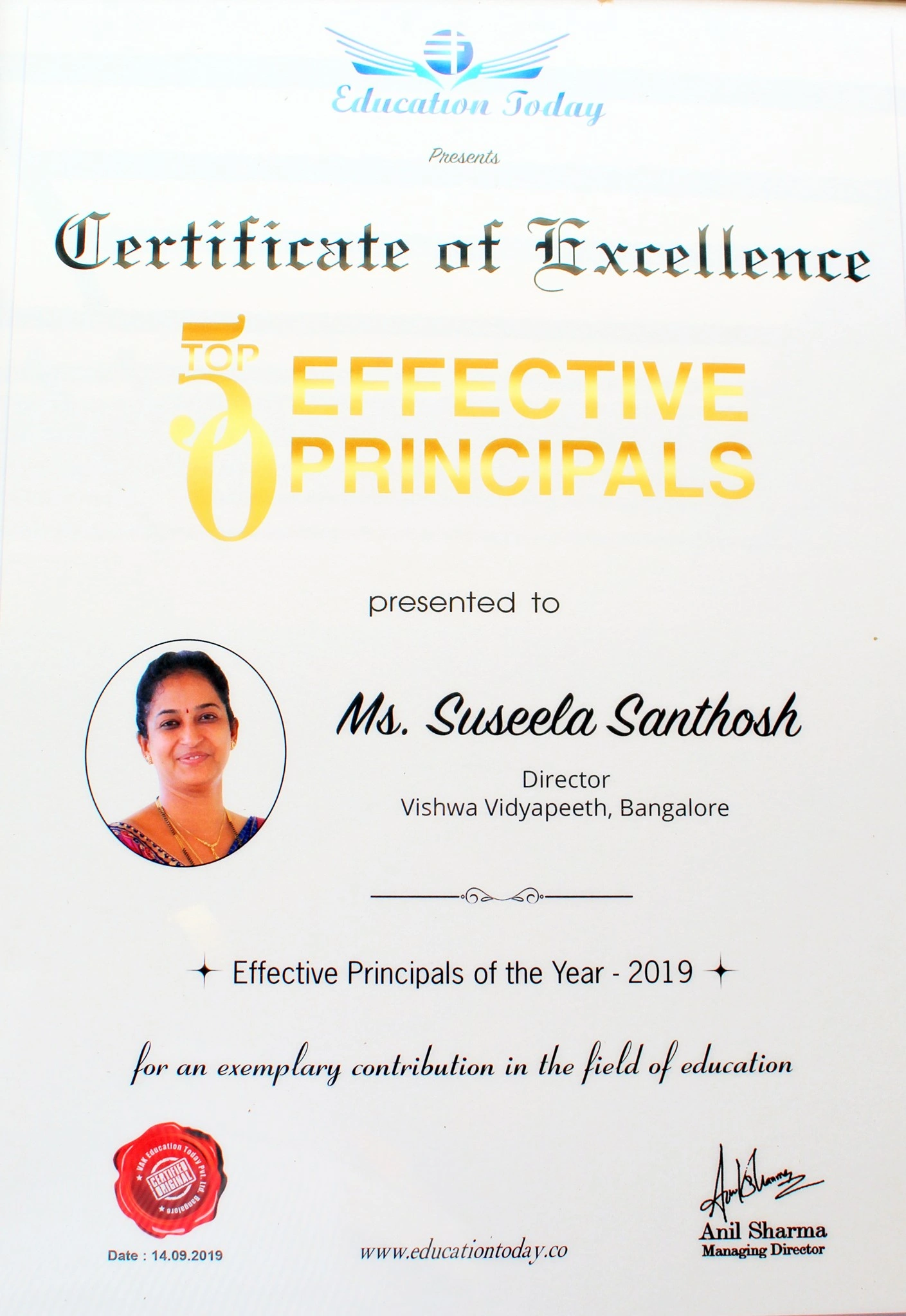 2019 Top 50 Effective Principals in India-1